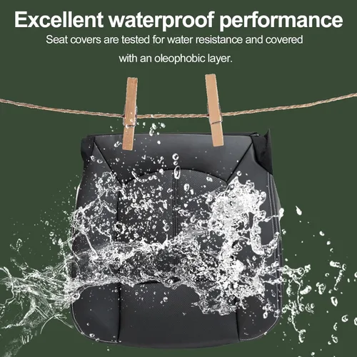 Miniatura 5 de FZJDSD Funda de asiento de repuesto de piel de microfibra perforada para el lado del conductor, color negro, compatible con Ford F250 F350 F450 F550