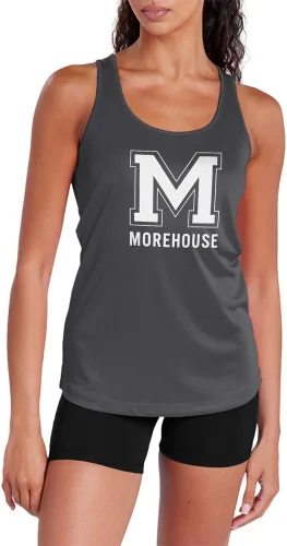 Miniatura 402 de Camiseta deportiva sin mangas oficial de la NCAA Collegiate para mujer, con espalda cruzada, logotipo primario, colección carbón