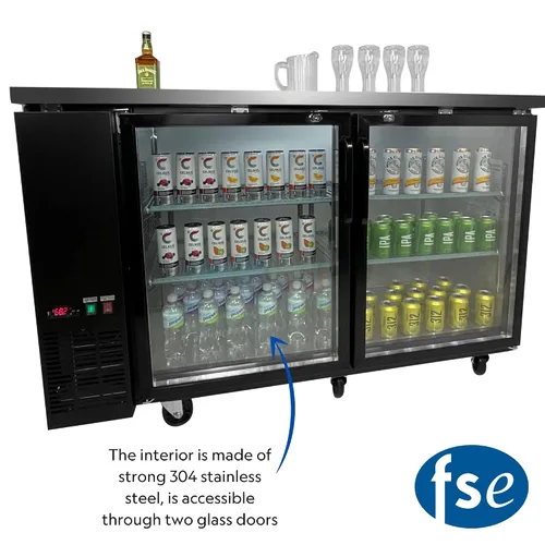 Miniatura 2 de fse MBB-6024G Bar Refrigerador, 60.75 pulgadas de ancho x 24 pulgadas de profundidad x 35.5 pulgadas de alto, negro