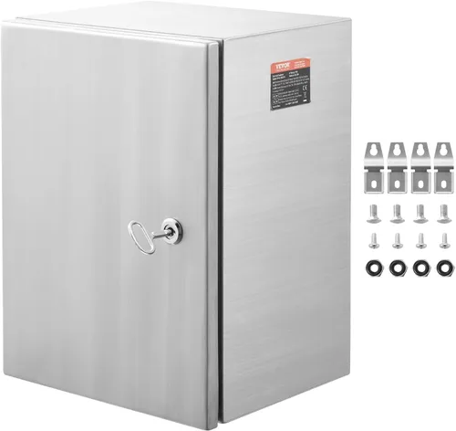 Miniatura 13 de Caja de Gabinete Eléctrico de Acero de 12" x 12" x 8", Caja de Gabinete Eléctrico de Acero Inoxidable 304, Caja de Gabinete para Equipos