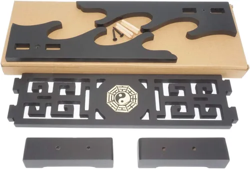 Miniatura 4 de Soporte de exhibición de armas Katana Genji Japonés Samurai Espada Hoja Gladius Templario Medieval Espada Soporte Soporte Tai Chi Bagua