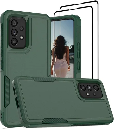 Miniatura 110 de Jeylly Compatible con Samsung Galaxy A22 5G Funda, Funda Samsung A22 5G con 2pcs protectores de pantalla de vidrio templado