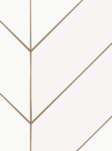 Miniatura 4 de Simple Shapes Gold Lines - Papel tapiz de vinilo Chevron para despegar y pegar (hoja individual, 2 x 9 pies, color blanco hueso)