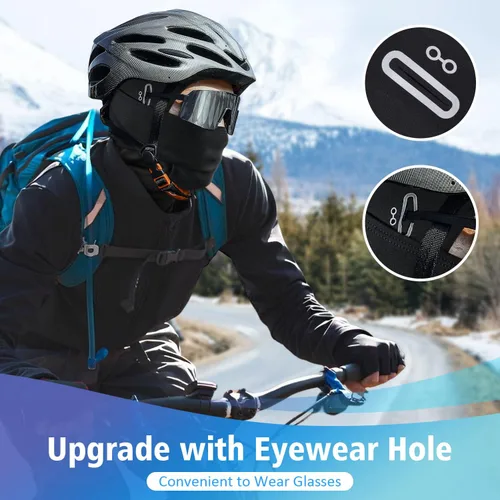 Miniatura 10 de Pasamontañas de invierno para hombres y mujeres, resistente al viento, máscara térmica para clima frío, para ciclismo, esquí, escalada
