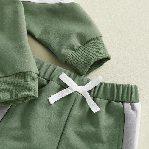 Miniatura 225 de Conjunto de ropa de otoño e invierno para bebé y niño, sudadera larga con capucha y pantalones para niños pequeños, 6, 12, 18, 24 meses, 2T