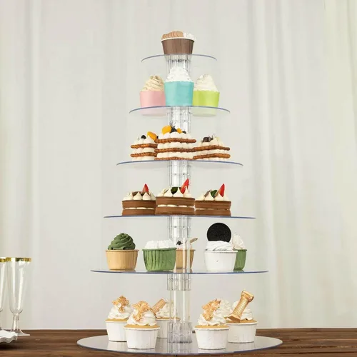 Miniatura 16 de Efavormart - Soporte para decoración de postres de 2 niveles de 18 pulgadas para cumpleaños, Navidad, fiesta, boda