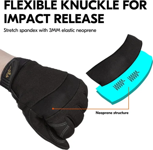 Miniatura 3 de Vgo... 32℉ or Above Lined Winter Warm Work Gloves,Synthetic Leather,Freezer Work Gloves, High Dexterity(SL8270F)
