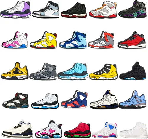 Miniatura 3 de Farsky 50 dijes decorativos para zapatos de baloncesto, accesorios para niños, adolescentes, niños, niñas, hombres, pulseras para regalos