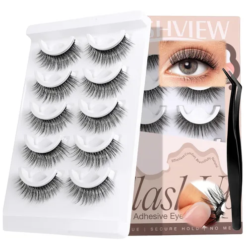 Miniatura 16 de Lashview Ellipse Extensiones de pestañas planas de 0.15 mm, rizo C de 0.31-0.59 pulgadas, negro visón, pestañas individuales, súper mate