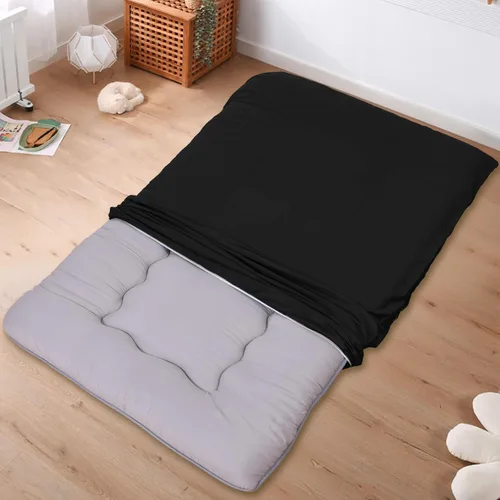 Miniatura 2 de Funda de colchón de futón de piso 100% algodón, suave, amigable con la piel, lavable, con cremallera, funda de colchón tatami, a prueba de polvo