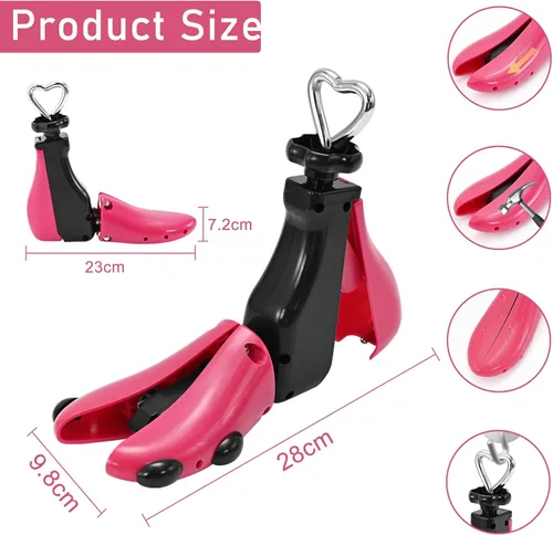 Miniatura 2 de JJDPARTS Estirador de zapatos para mujeres y hombres, estirador de botas para mujer, ajustable, unisex, pies anchos