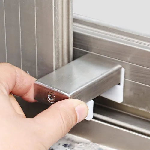 Miniatura 7 de WANLIAN Tapón de bloqueo de ventana de puerta ajustable grueso deslizante de seguridad antirrobo niños cerradura de seguridad infantil plástico