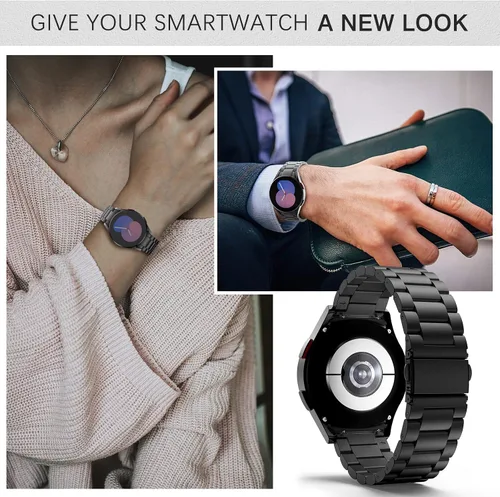 Miniatura 8 de MoKo Metal Band Compatible con Samsung Galaxy Watch 7 FE 6 5 4 Banda 40mm 44mm/Watch 5 Pro Banda 45mm/Watch 6 Classic Banda 43mm 47mm/4 Classic 42mm