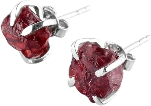 Miniatura 10 de AA Piedras Preciosas en Bruto Cristales de Piedras Ásperas Aretes de Perno Delicados para Mujeres, Joyería de Boda Hecha a Mano de Piedras