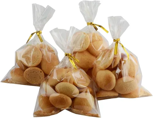 Miniatura 5 de Bolsas transparentes para golosinas, 100 bolsas de celofán, bolsas transparentes para dulces con 100 lazos metálicos para dulces, palomitas de maíz