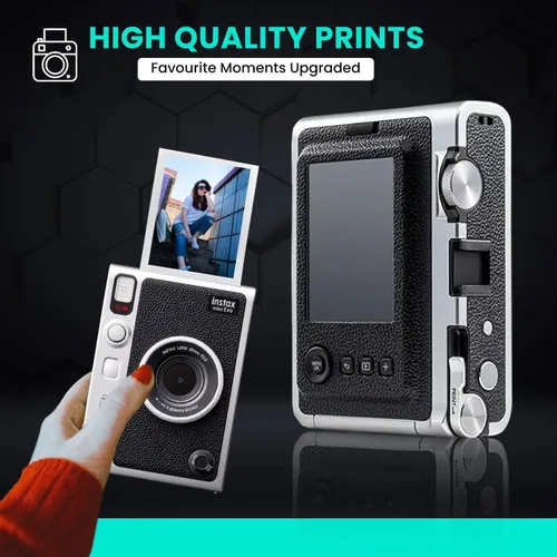 Miniatura 8 de Fujifilm Paquete de cámara híbrida Instant Mini EVO con 20 hojas de película instantánea + tarjeta de memoria de 32 GB + funda de transporte +