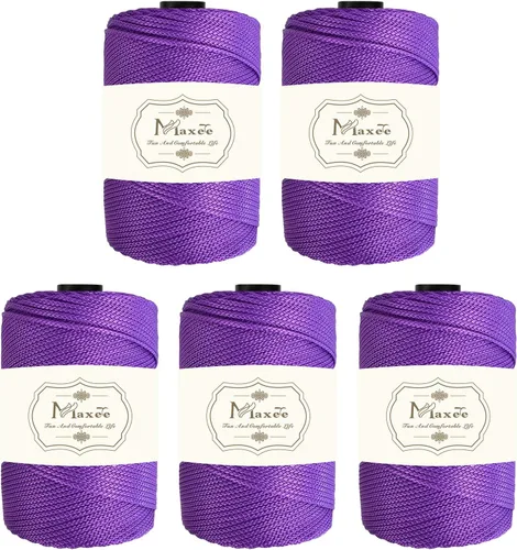 Miniatura 11 de Cordón de macramé premium de poliéster 3 mm × 218 yardas, cordón de macramé 100% polipropileno de 3 mm, ideal para crochet, colgadores de pared, 30
