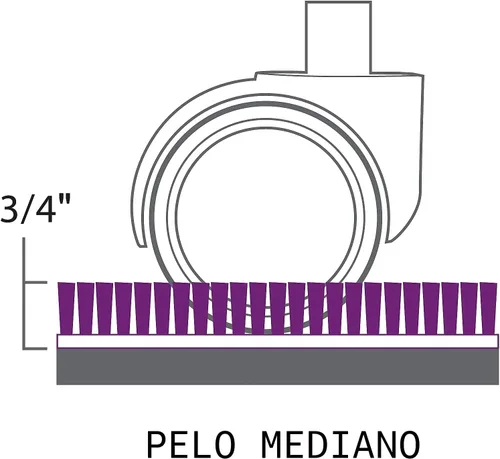 Miniatura 5 de Staples Tapete para silla de oficina, tapetes transparentes con borde, alfombras de pelo medio, cobertura extendida debajo del escritorio, 48 x 36