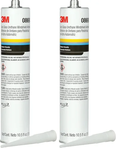 3M Adhesivo de uretano para parabrisas de vidrio automotriz, 08693, Viscosidad media, Alta resistencia, Curado rápido, Cartucho de 310 ml/10.5 fl