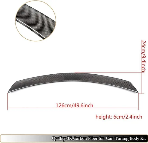 Miniatura 4 de Alerón de tronco de fibra de carbono para Mercedes Benz Clase W204 Coupé 2 puertas 2008-2014 C204 C180 C200 C250 C300 C63 AMG Tapa trasera