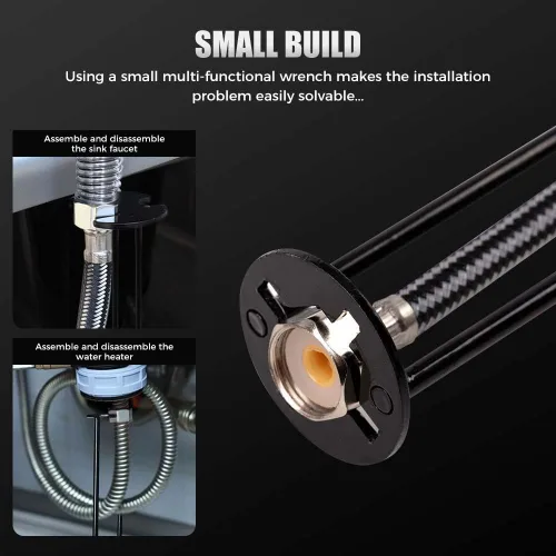 Miniatura 5 de 2 Piezas Llave Multifuncional para Fregadero, Herramienta de Llave para Grifo de Fregadero Herramienta de Fontanería, Llave para Grifo de Fregadero