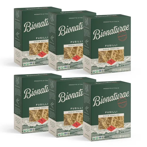 Miniatura 10 de Bionaturae Fusilli Pasta Fideos - Pasta orgánica sin gluten, pasta de arroz y lentejas, certificado Kosher, alta proteína, sin OMG, pasta Fusilli