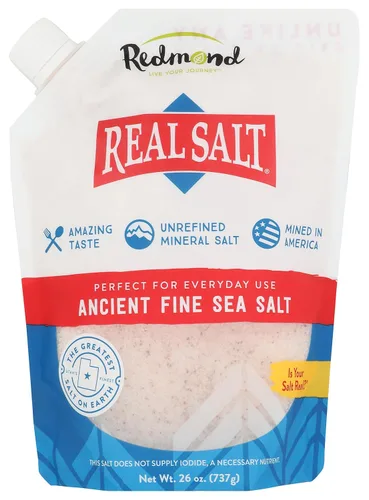 Miniatura 4 de Redmond Real Salt - Sal marina fina antigua, sal mineral no refinada, bolsa de 26 onzas