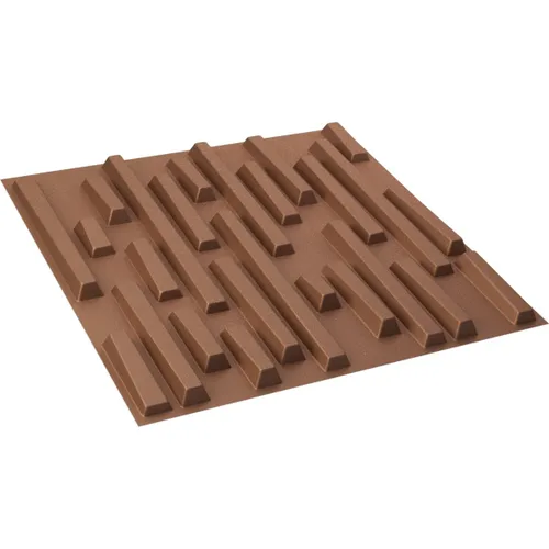 Miniatura 6 de Ekena Millwork 19 5/8 pulgadas de ancho x 19 5/8 pulgadas de alto, ladrillo escalonado EnduraWall decorativo 3D, cobre envejecido