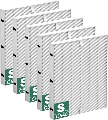 Improvedhand Filtro de repuesto C545 S compatible con purificador de aire Winix C545, filtro H13 de alta eficiencia, paquete de 5