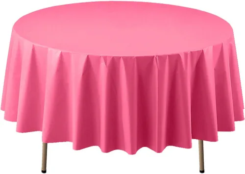 Miniatura 19 de Party Essentials Mantel redondo de plástico desechable de 84 pulgadas, 3 unidades, color negro
