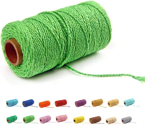 Miniatura 16 de FLIPPED (109 yardas/1.5 mm/35 colores opcionales) 109 cuerdas de macramé para manualidades, cuerda de algodón para macramé, cuerda de panadero, Gris