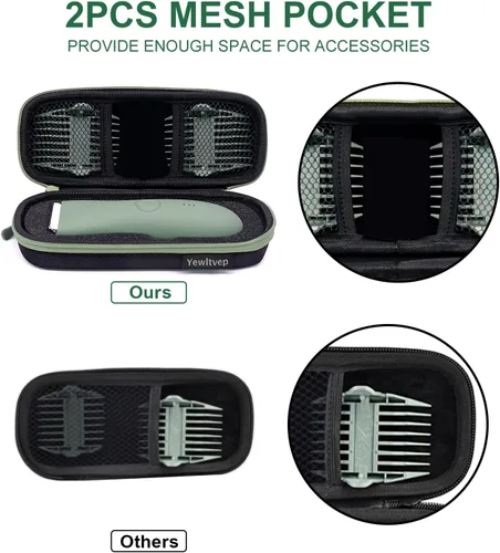Miniatura 4 de Funda para recortadora Meridian, funda rígida de transporte para recortadora de pelo MANSPOT sin muelle de recarga, bolsa de viaje de almacenamiento