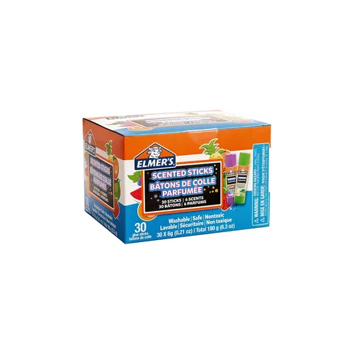 Miniatura 8 de Elmer's Barras de pegamento perfumadas, lavables, transparentes, variados, 0.21 oz, 6 paquetes de 4 (24 unidades en total)