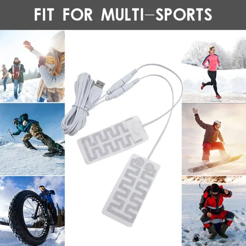 Miniatura 4 de Almohadilla calentadora de guantes eléctricos, almohadilla térmica portátil, almohadilla térmica recargable por USB, forro de guantes de fibra