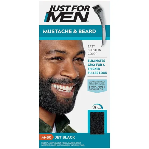 Miniatura 7 de JUST FOR MEN Gel de color para bigote y barba M-45, marrón oscuro 1 cada uno (paquete de 2)
