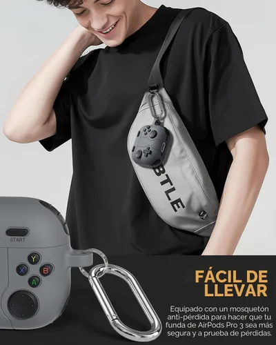 Miniatura 5 de Funda de juego para AirPods Pro 3 Cover (2025), clásica genial divertida funda protectora de silicona a prueba de golpes para AirPods Pro 3 con kit