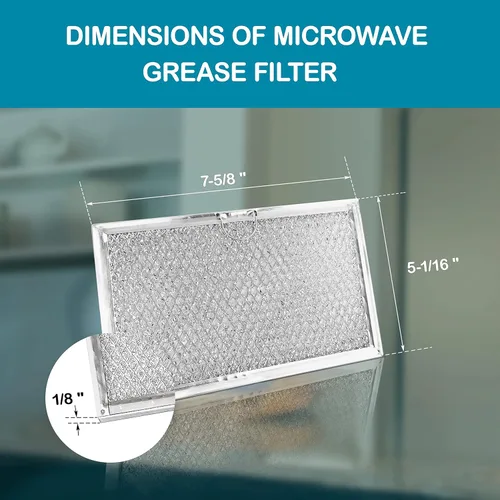 Miniatura 2 de Frigidaire 5304464105, 5304509444, 5304478913 Filtro de grasa para microondas 5-1/16 x 7-5/8 x 1/8 pulgadas (empaquetado en caja) (paquete de 4)