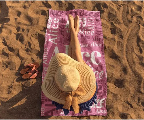 Miniatura 6 de CUDIYST Toalla de playa con nombre personalizado de 30 x 59 pulgadas, 35.4 x 70.9 pulgadas, toalla de playa con nombre personalizado, de secado