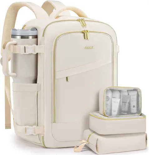 Miniatura 21 de Mochila de viaje LOVEVOOK para mujeres, mochila de 40L para llevar en el avión, Púrpura, negro