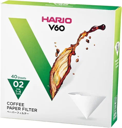 Miniatura 20 de Hario V60 - Filtro de café de papel, tamaño 01, blanco, caja de 40 unidades (paquete de 3)