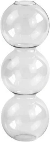 Miniatura 18 de Jarrón hidropónico de burbujas de vidrio transparente, jarrón de burbujas de estilo lindo de 7 pulgadas, jarrón floral único creativo para centros