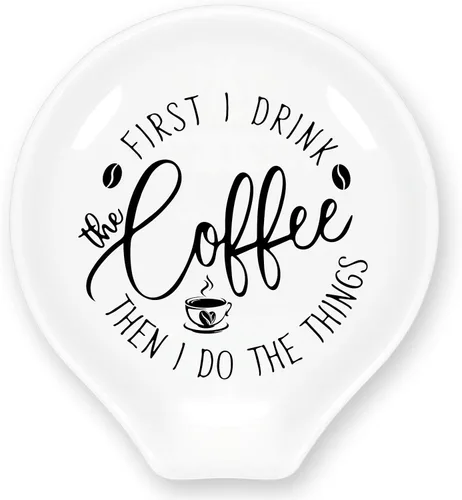 Miniatura 8 de Soporte para cuchara de café con texto en inglés "I'm Fine", divertido soporte para cucharas de café para amantes de los gatos, amigos, cumpleaños