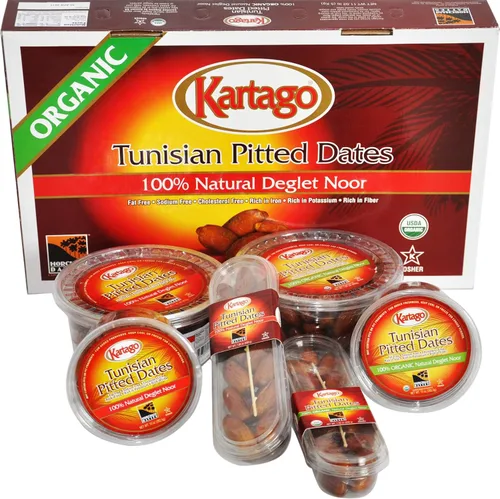 Miniatura 4 de Dátiles sin hueso, totalmente naturales, sin grasa, Deglet Noor Pitted Tunecian Dates, de Kartago - 7.05 onzas