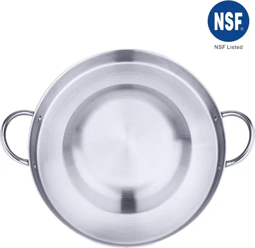 Miniatura 7 de ARC, CM54 Aprobación NSF de 21.25 pulgadas, resistente acero inoxidable, convexo, Comal Cazo - Utensilios de cocina, wok de estilo mexicano, gran