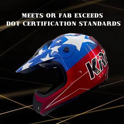 Miniatura 5 de KRN Casco todoterreno para adultos, casco ATV aprobado por DOT, casco de motocross dirt bike para motocicleta KY-128