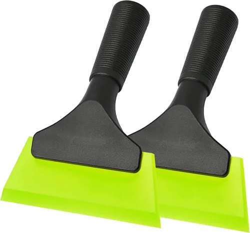 Miniatura 8 de EHDIS Rascador de parabrisas de goma de 5 pulgadas para automóvil, vidrio, espejo, ducha, puerta, baño (color negro, 2)