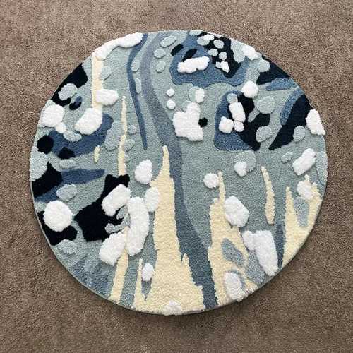 Miniatura 17 de Alfombra de musgo 3D estéreo, alfombra floral, bonita alfombra de baño verde, antideslizante, suave, lanuda y absorbente, alfombra de baño