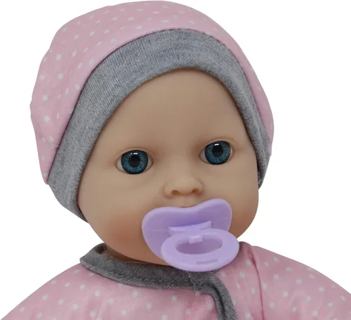 Miniatura 6 de Juego de viaje – Mochila portadora de asiento de coche para muñeca bebé con muñeca de cuerpo suave de 12 pulgadas, botellas y accesorios de juguete