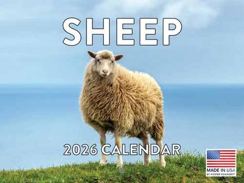 Miniatura 97 de Calendario alpaca 2026, calendario mensual de pared de 12 meses Hecho en Estados Unidos.