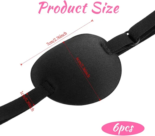 Miniatura 2 de 6 parches para los ojos ajustables 3D para ojos médicos para ojos derecho o izquierdo, parches para ojos perezosos, parches suaves y reutilizables